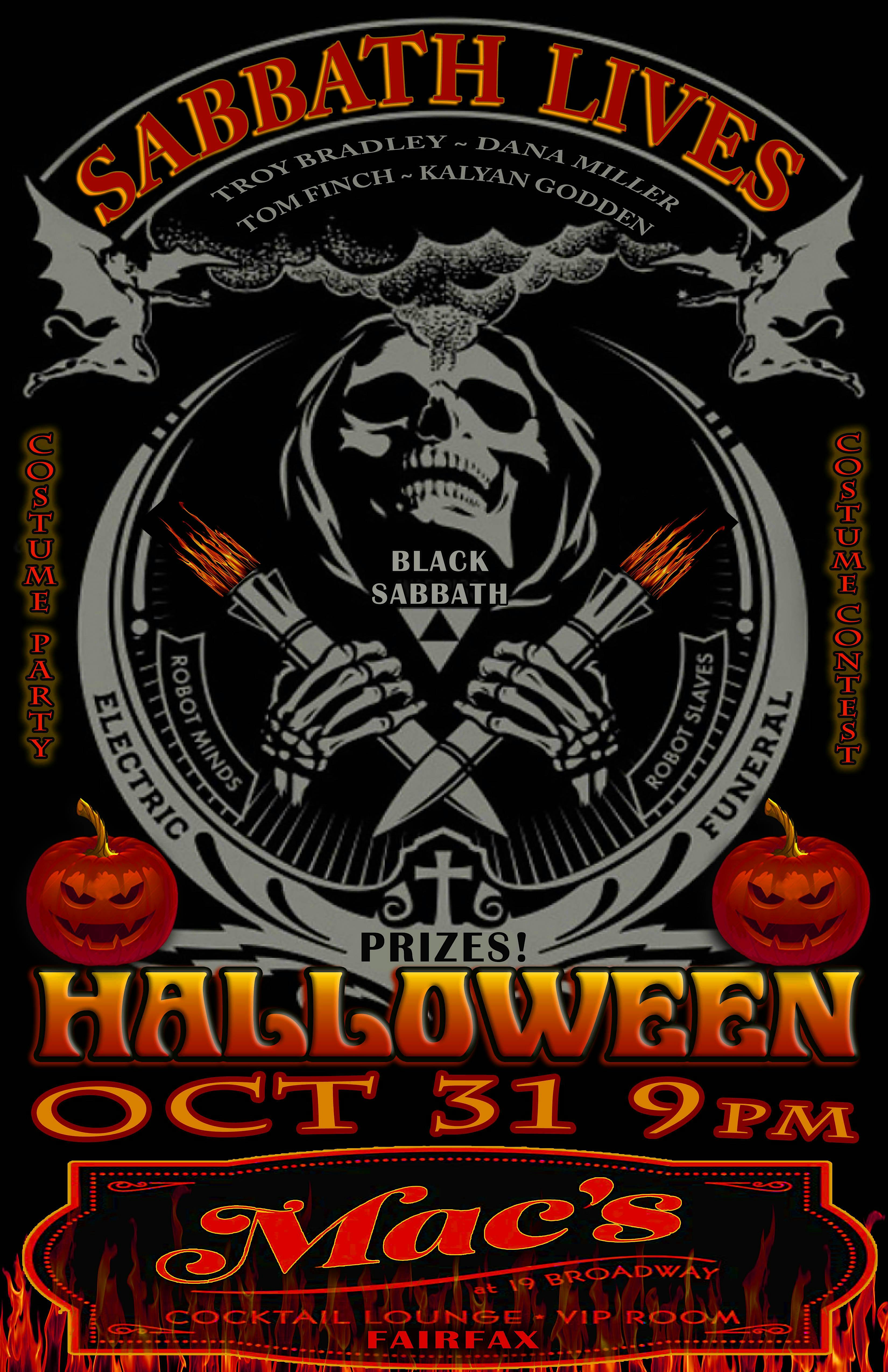 Mac’s Halloween Bash with Sabbath Lives – Fairfax, CA