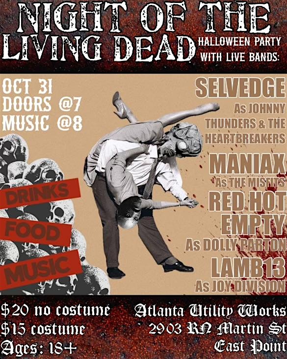 Night Of The Living Dead (Halloween Rock n Roll Cover Show) – East Point, GA