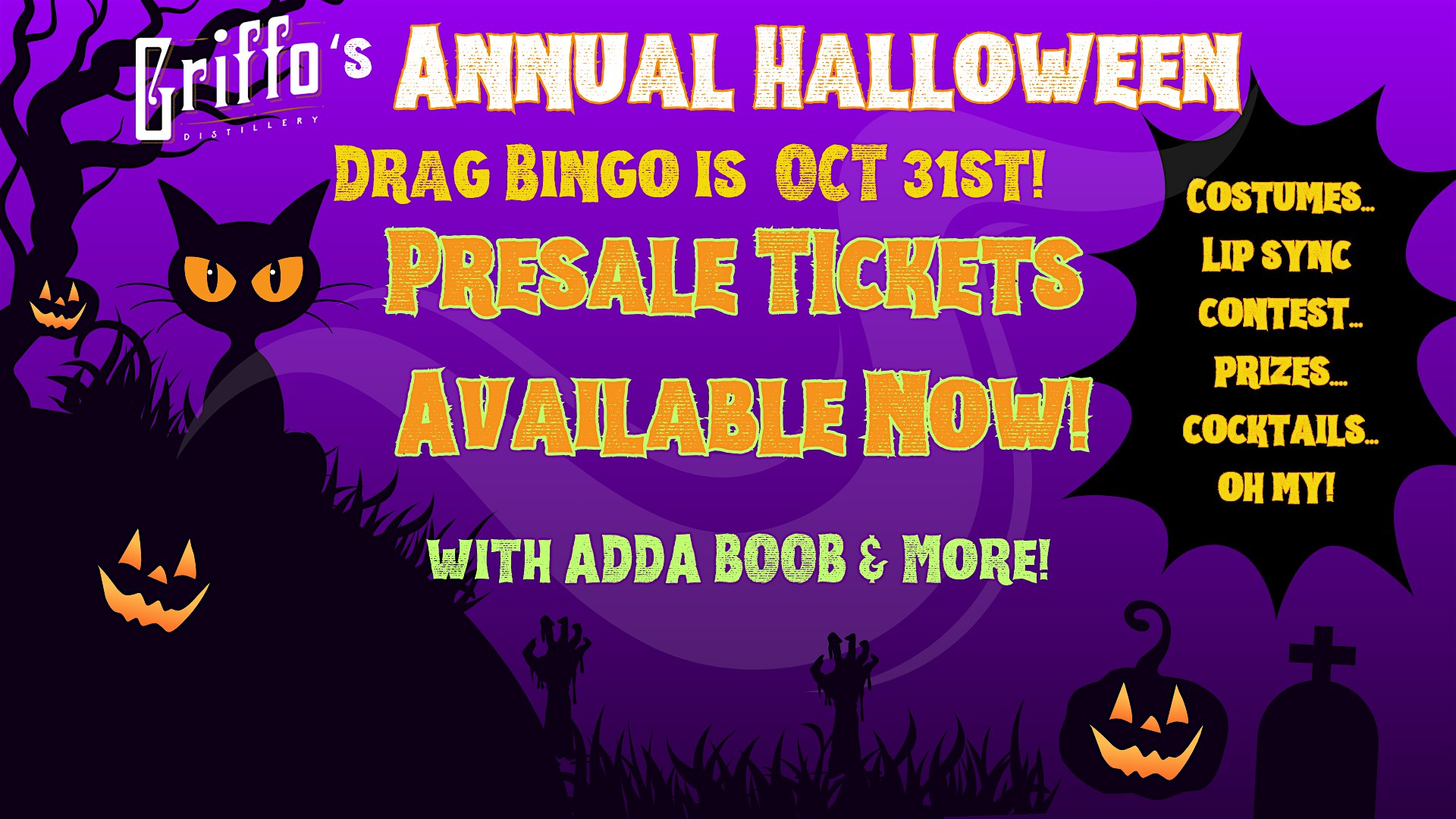 Annual Halloween Drag Bingo with Adda Boob & Friends – Petaluma, CA