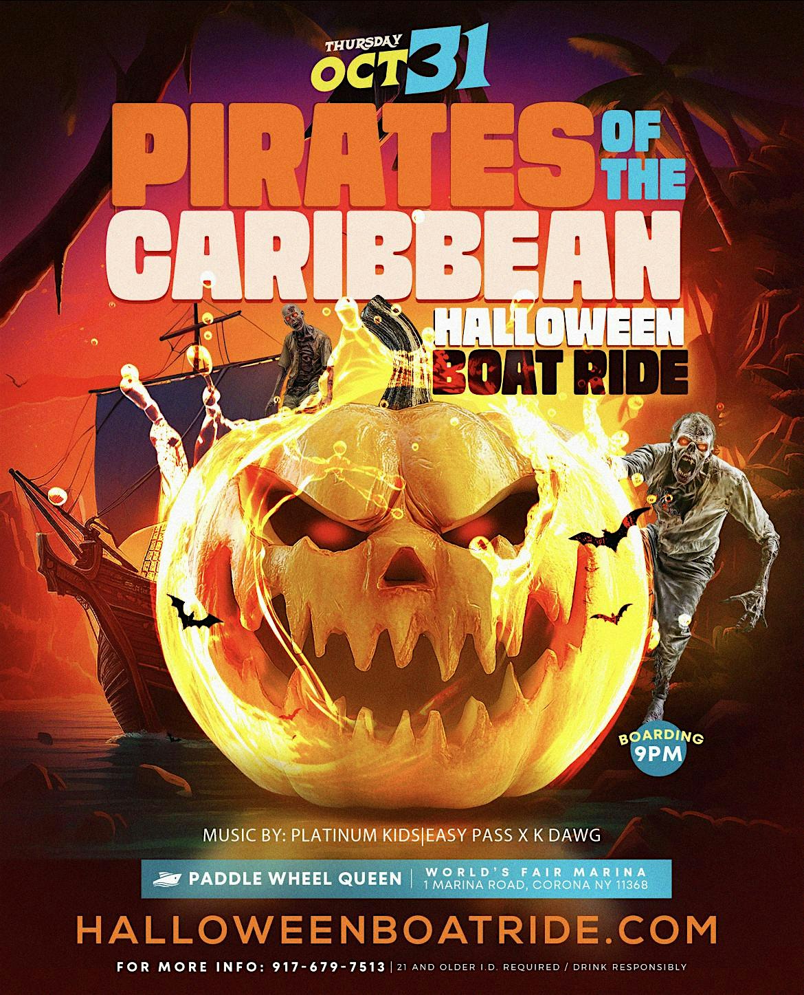 PIRATES OF THE CARIBBEAN (HALLOWEEN BOAT RIDE) – Queens, NY