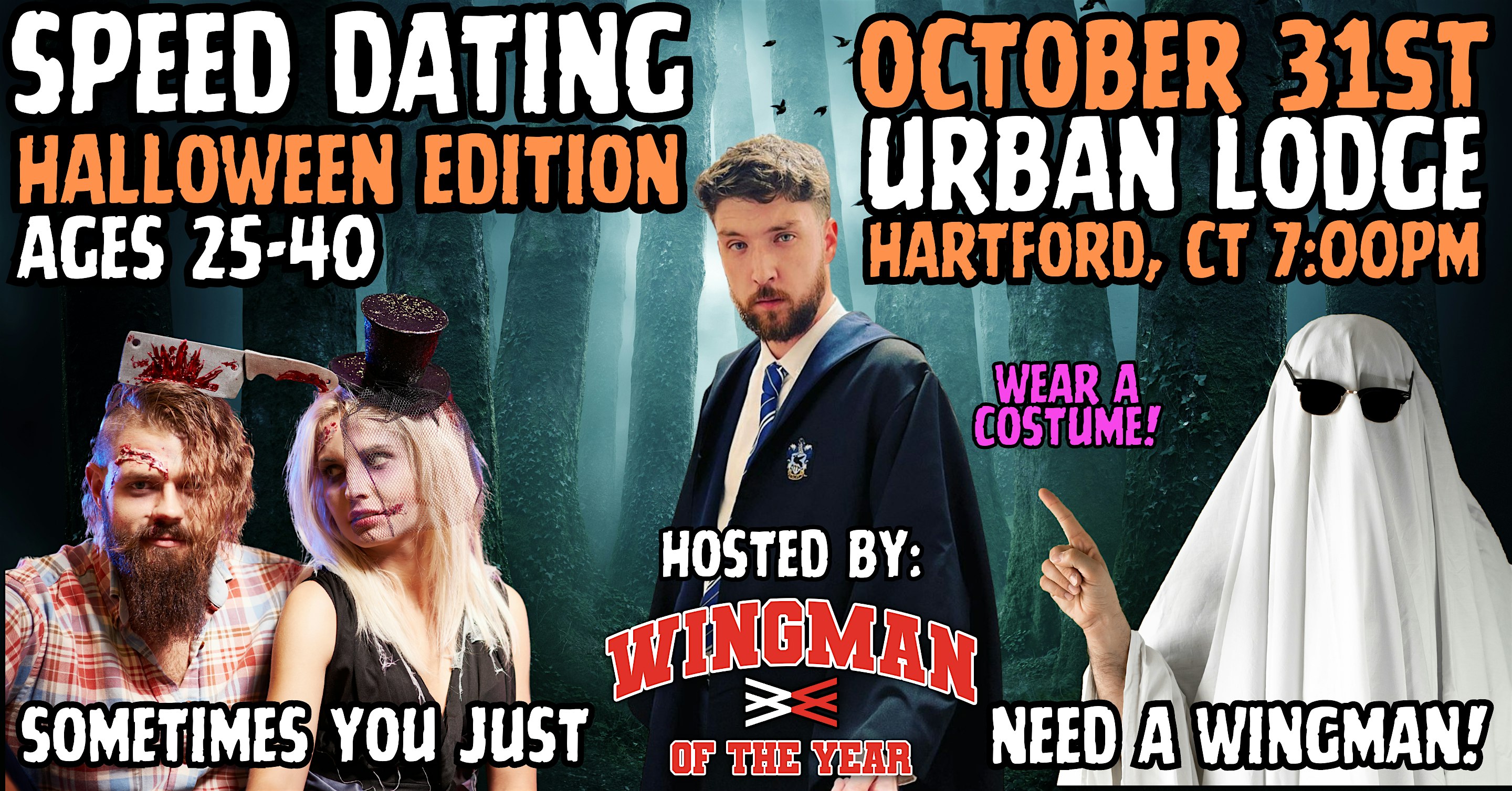 Speed Dating With Wingman Of The Year: Hartford, CT [Halloween Edition] – Hartford, CT