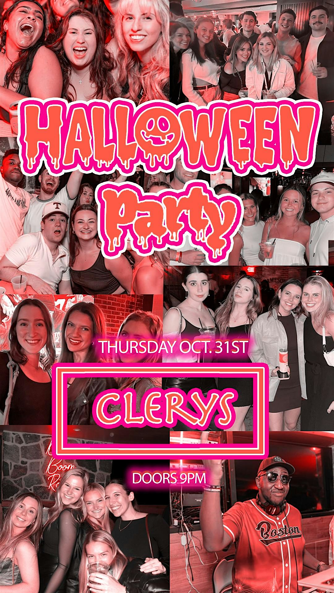 CLERY’S – Halloween Costume Party & All Access Bar Crawl – Boston, MA