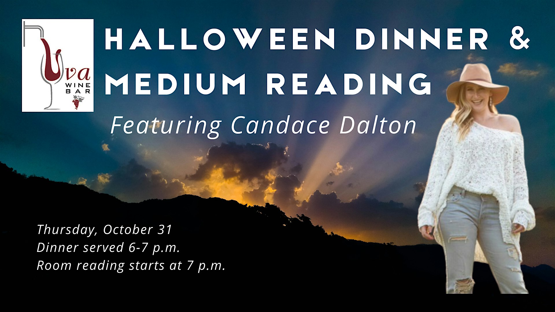 Uva’s Annual Halloween Spirit Medium Dinner, with Candace Dalton – Plymouth, MA