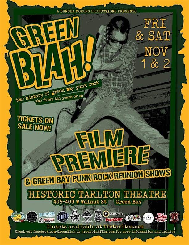 GREEN BLAH! The History of Green Bay Punk Rock | Friday, Nov 1 – Green Bay, WI