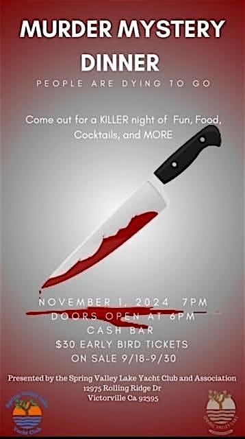 Murder Mystery Dinner – Victorville, CA