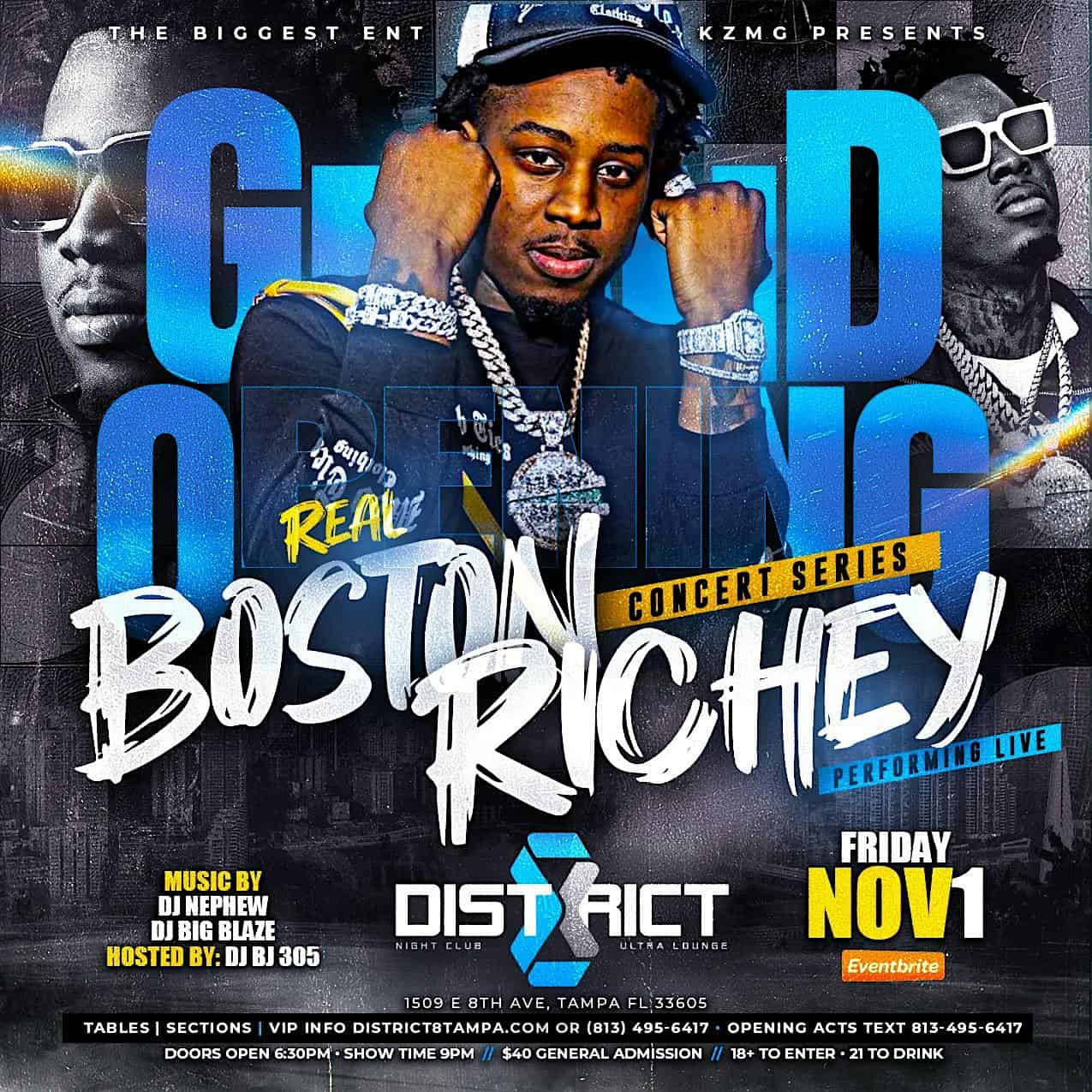 Real Boston Richey Performing Live @ District 8 – Tampa, FL