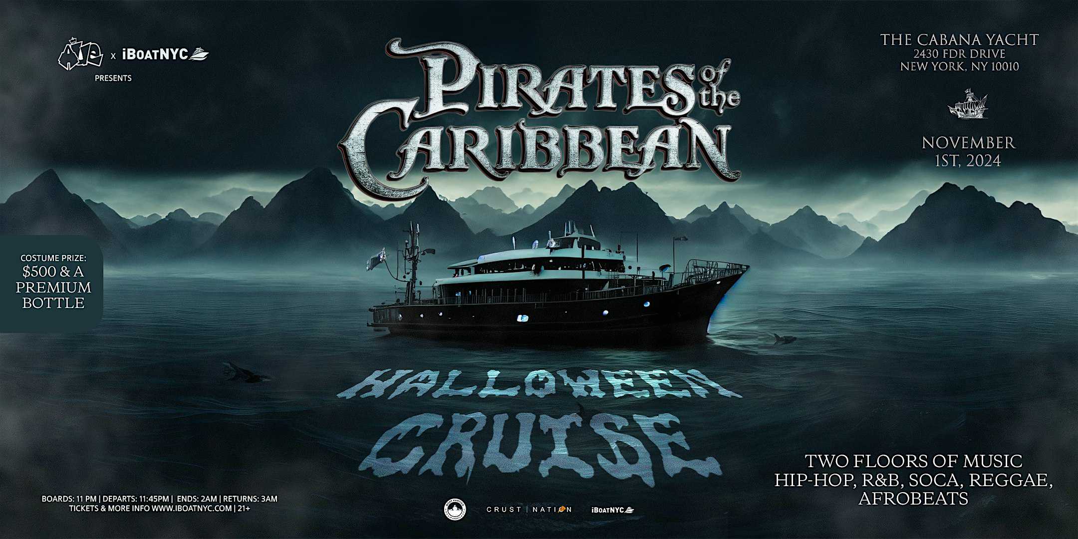 PIRATES OF THE CARIBBEAN | Halloween Soca Reggae Yacht Party – New York, NY