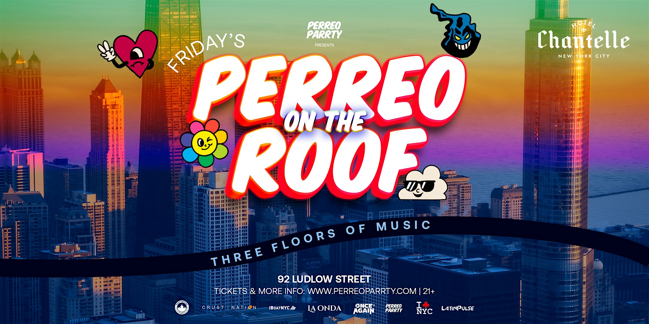 PERREO on the ROOF – Latin & Reggaeton Dance Party at Hotel Chantelle – New York, NY