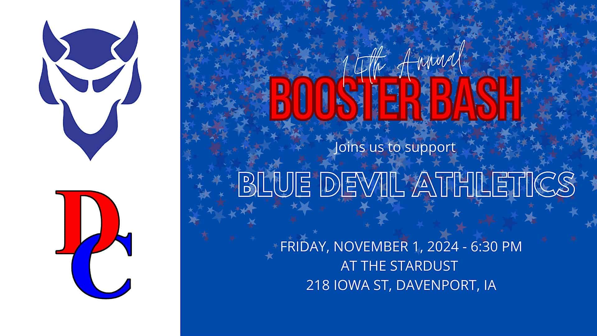 14th Annual Blue Devil Booster Bash – Davenport, IA