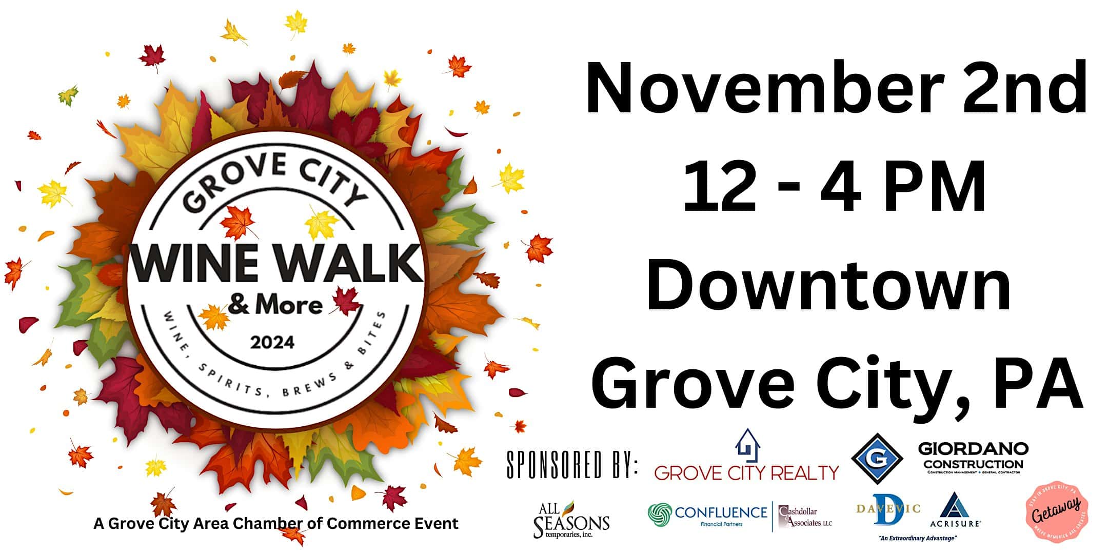 2024 Grove City Wine Walk & More – Grove City, PA