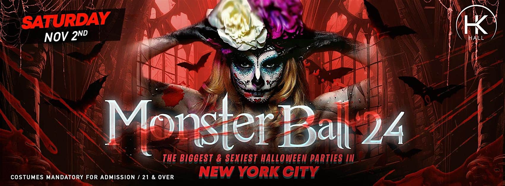 Monster Ball @ HK HALL : Saturday Nov 2 – The World Famous Halloween Party – New York, NY