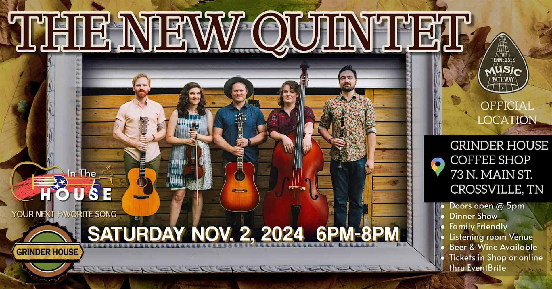 The NEW Quintet LIVE ‘In the House’ – Crossville, TN