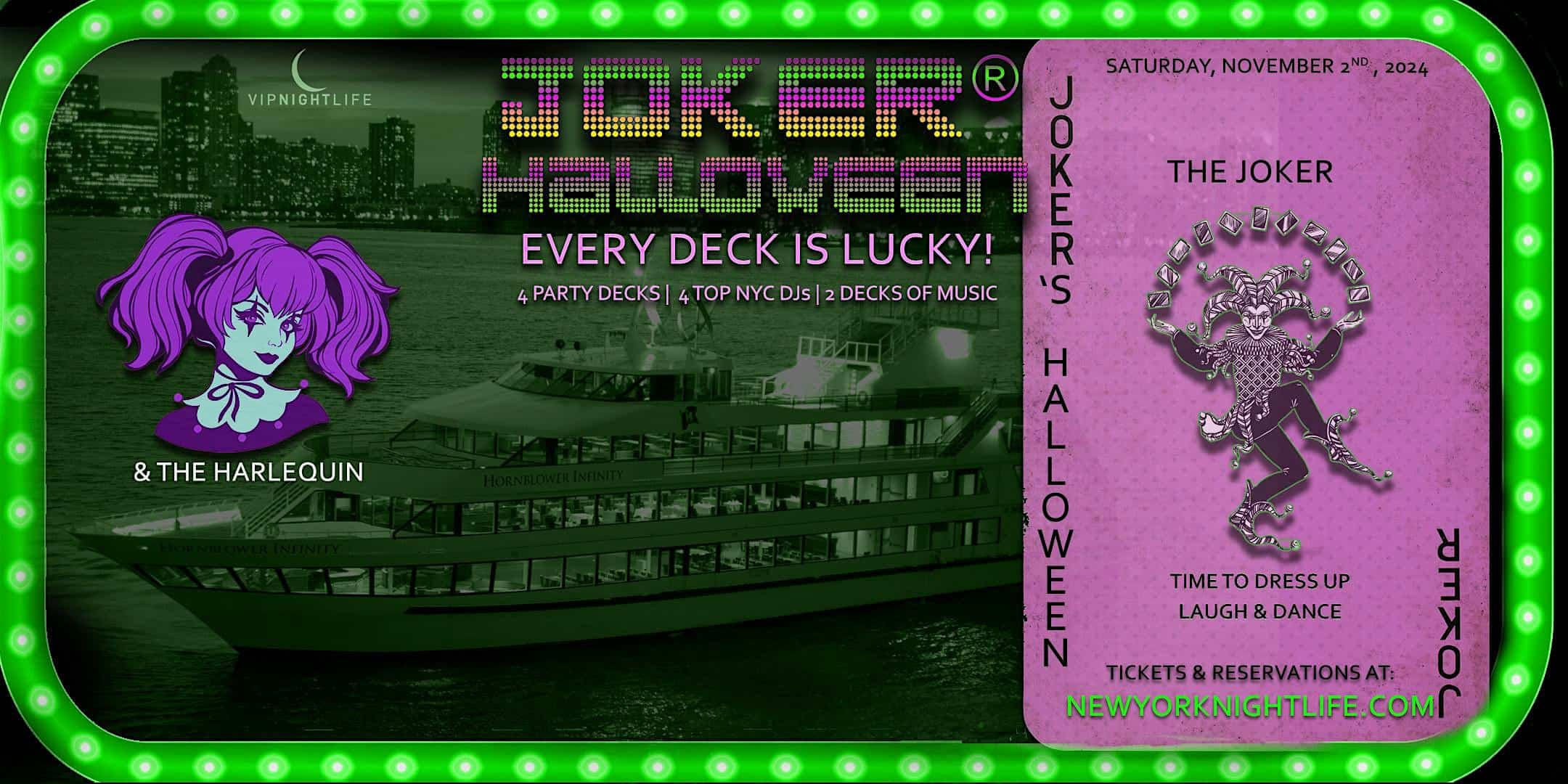 New York Joker Halloween® Party Cruise | Pier Pressure® – New York, NY