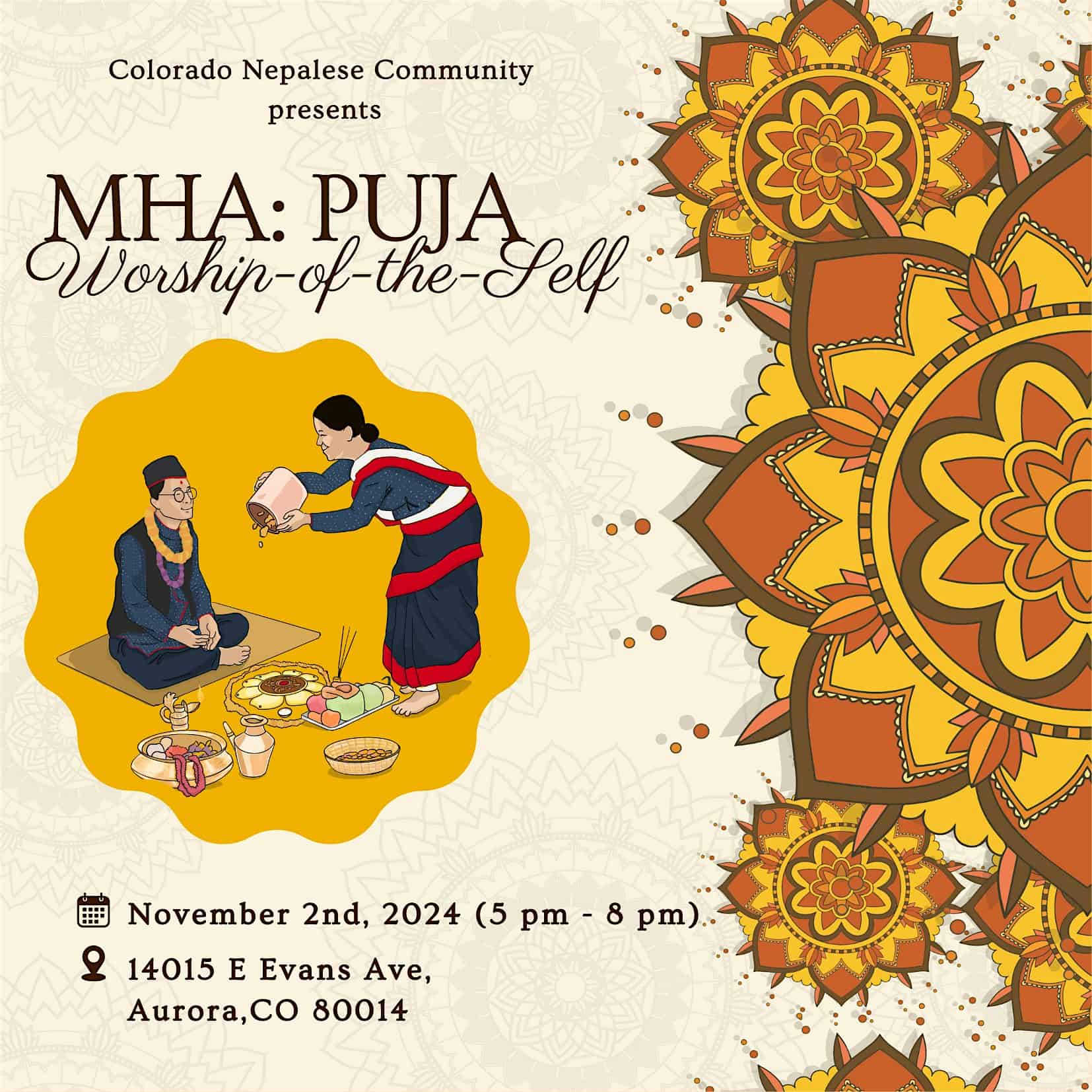 Mha Puja Celebrations, Worship-to-the-Self – Aurora, CO