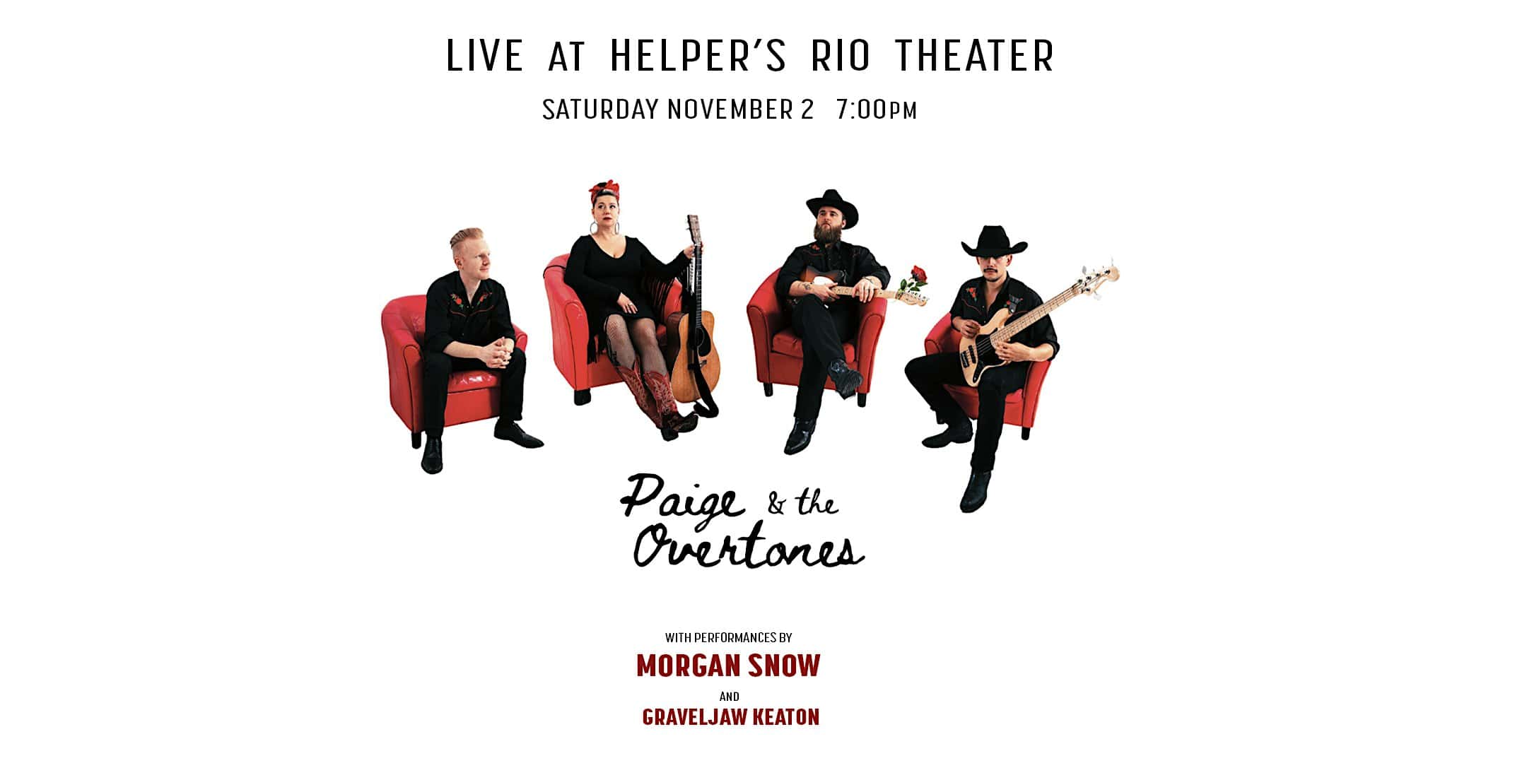 Paige & The Overtones Live at Helper’s Rio Theater – Helper, UT