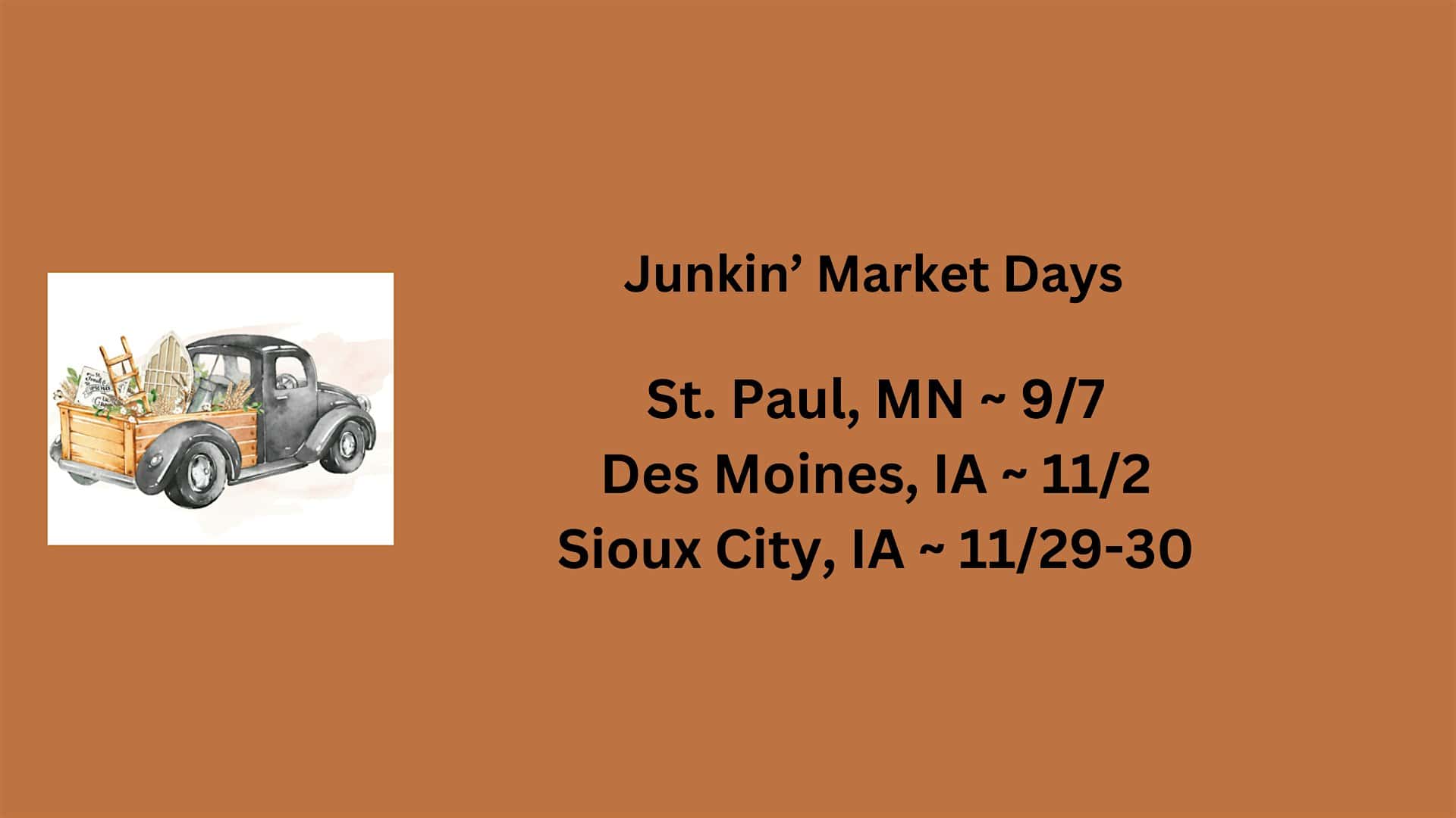 Junkin’ Market Days Fall Event Des Moines, IA (CUSTOMER) – Clive, IA