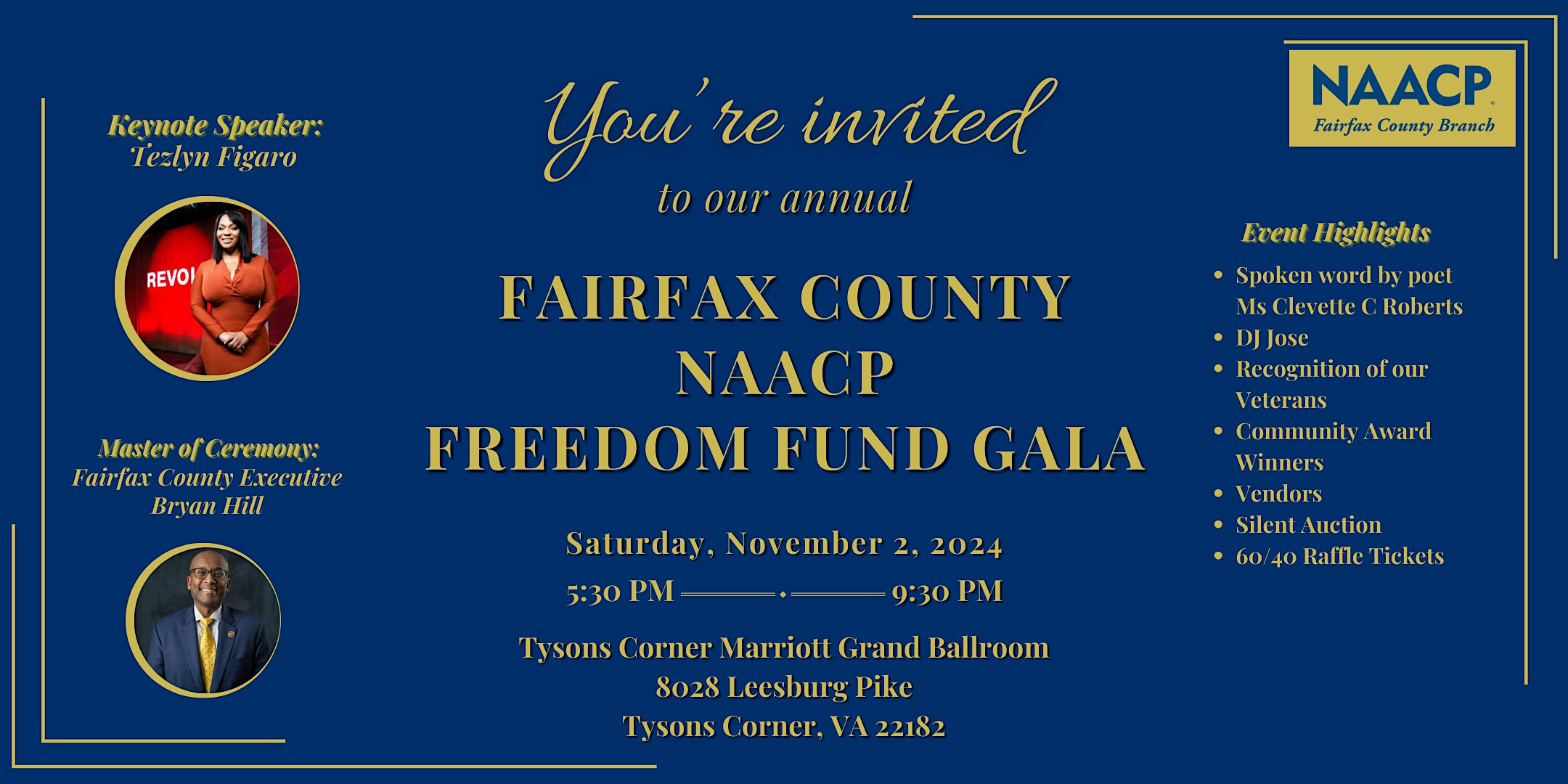 Fairfax County NAACP 2024 Freedom Fund Gala – Tysons, VA