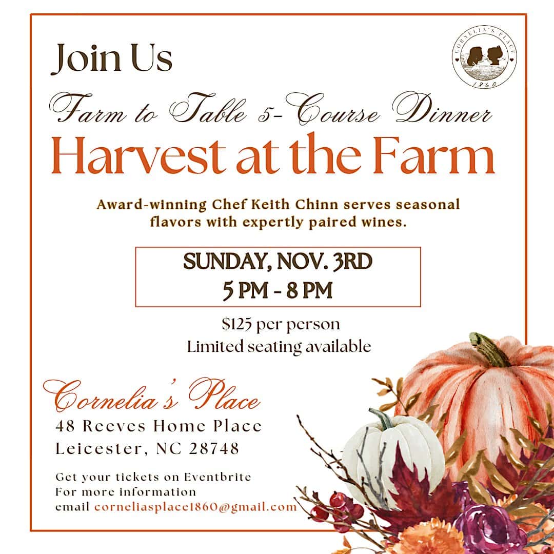 Harvest Feast at the Farm – Leicester, NC