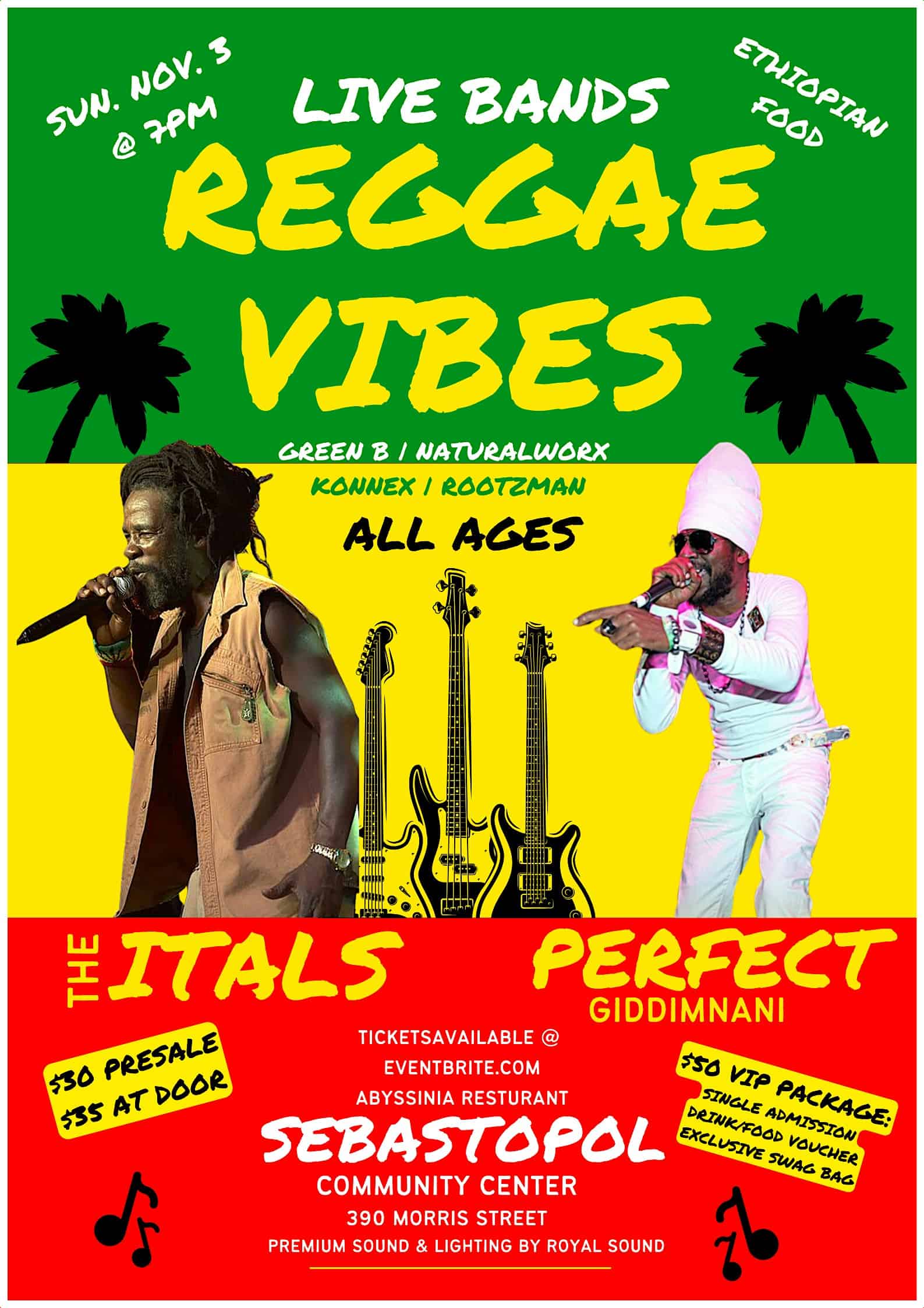 The Itals & Perfect Giddimani! Live Band Reggae Concert – Sebastopol, CA