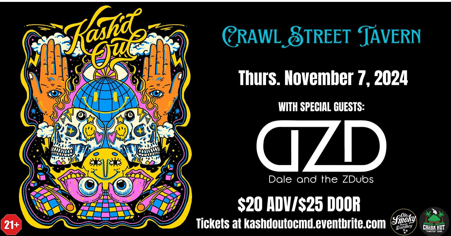 Kash’d Out with Dale and the ZDubs at Crawl Street Tavern! – Ocean City, MD