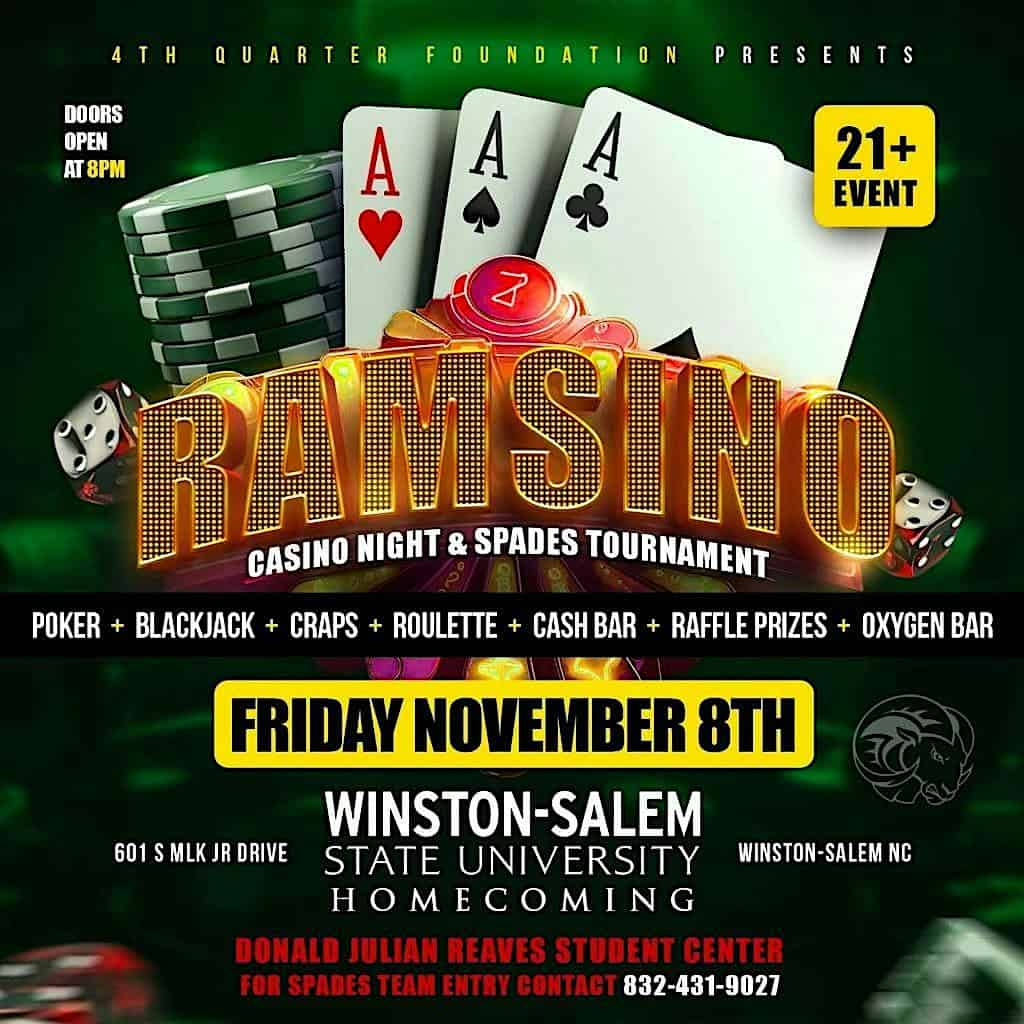 WSSU Ramsino Night & Spades Tournament – Winston-Salem, NC