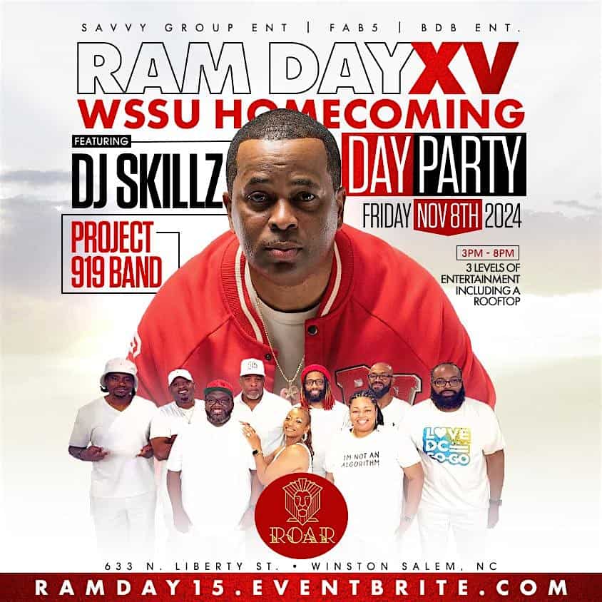 RAM DAY 2024 -15TH ANNUAL RAMDAY ALUMNI DAYPARTY @ROAR – Winston-Salem, NC