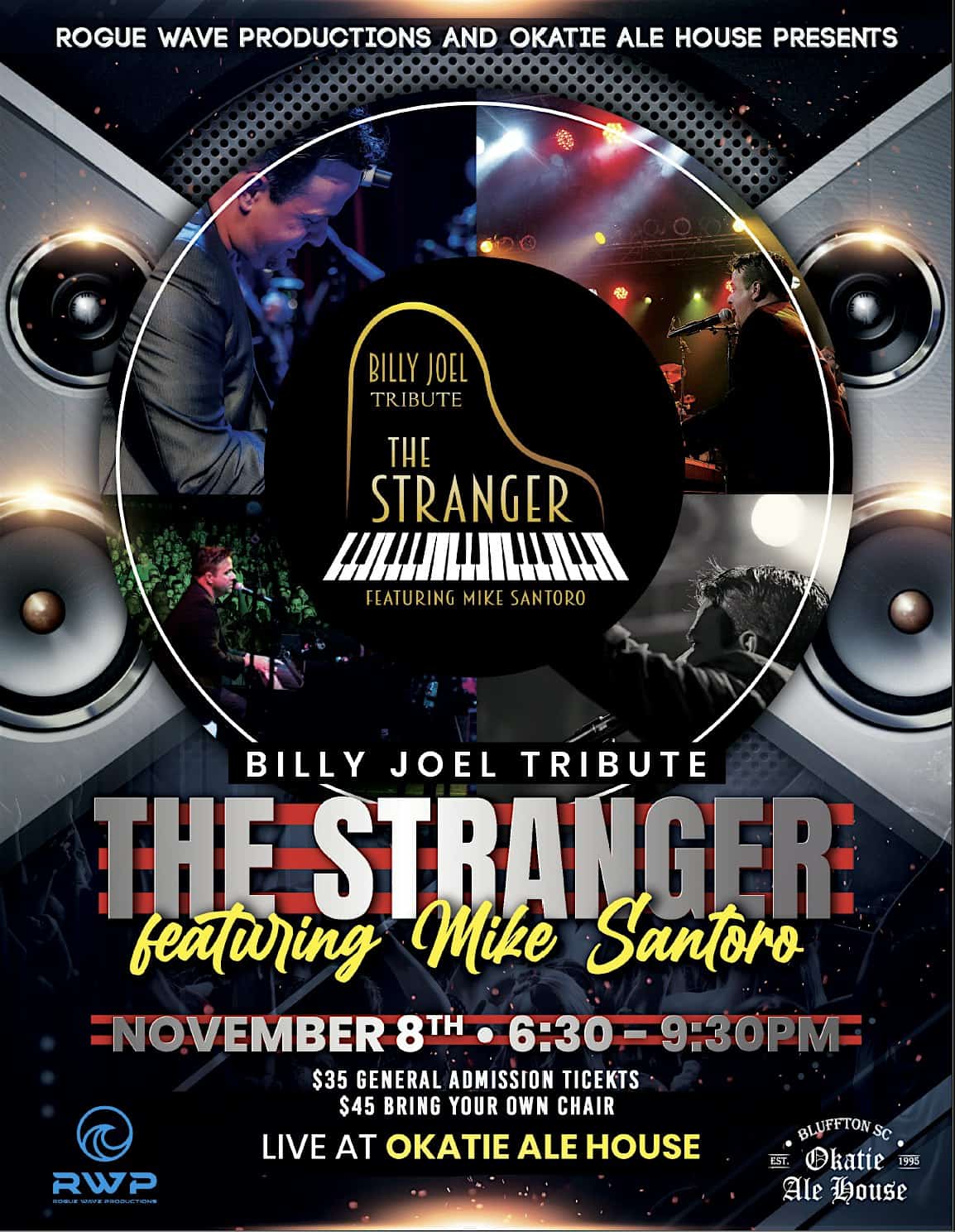 Billy Joel Tribute THE STRANGER featuring Mike Santoro – Bluffton, SC