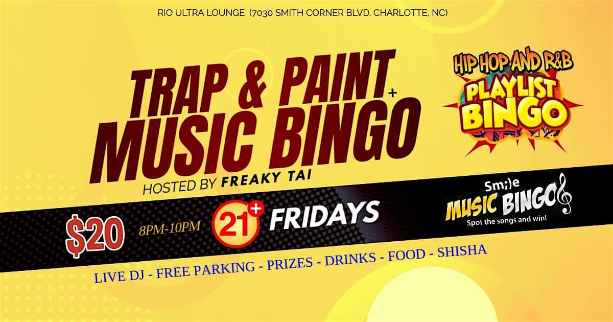 Trap & Paint + Music Bingo – Charlotte, NC