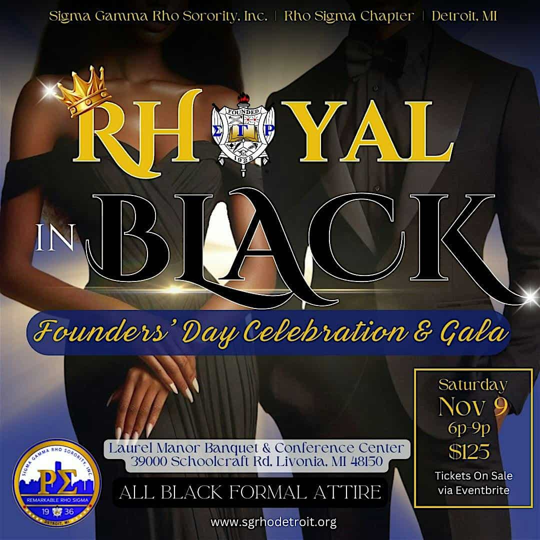 2024 Founders’ Day Gala: Rhoyal in Black – Livonia, MI