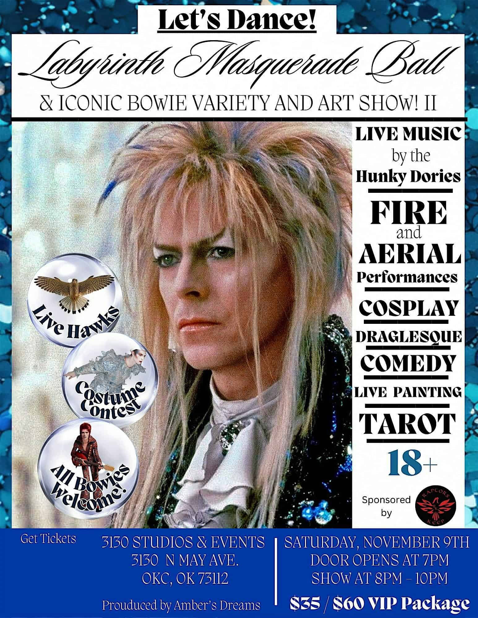 Let’s Dance! Labyrinth Masquerade Ball & Iconic Bowie Variety and Art Show II – Oklahoma City, OK