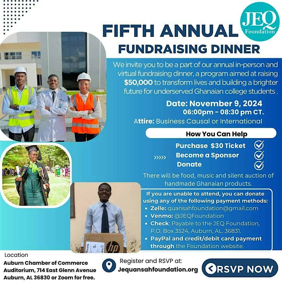 JEQ Foundation Annual Fundraising Dinner – Auburn, AL