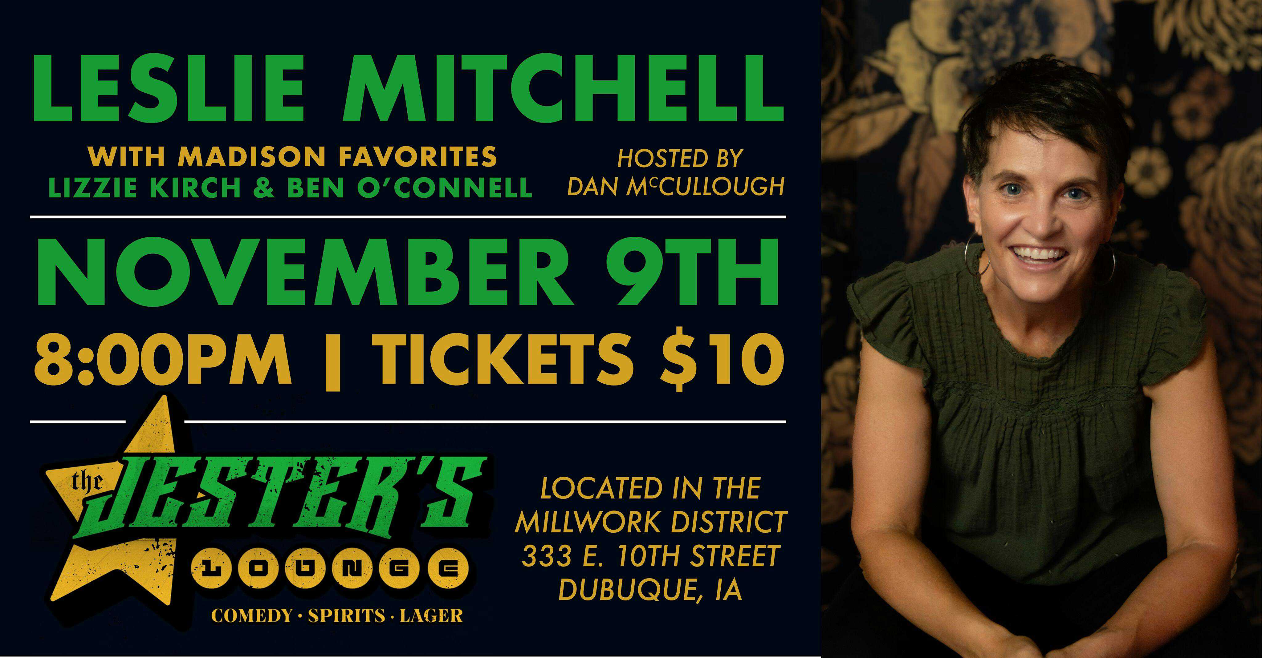 Leslie Mitchell LIVE at the Jester’s Lounge – Dubuque, IA