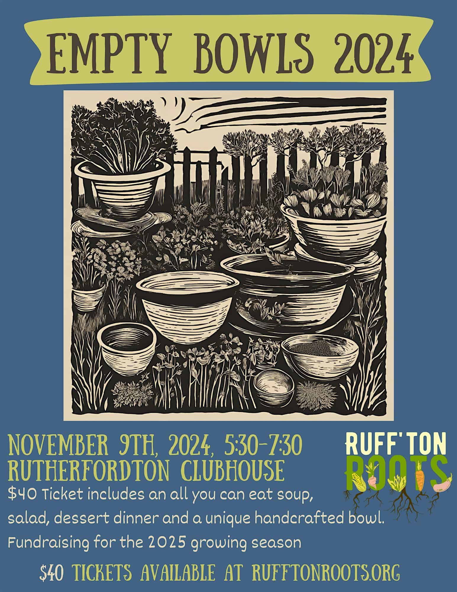 2024 Empty Bowls by Ruff’ton Roots – Rutherfordton, NC