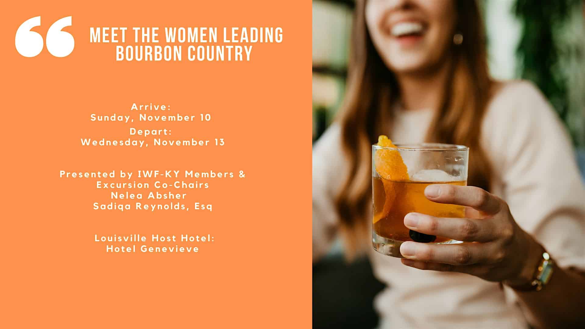 IWF-Kentucky Members Only: Bourbon Country Excursions – Louisville, KY