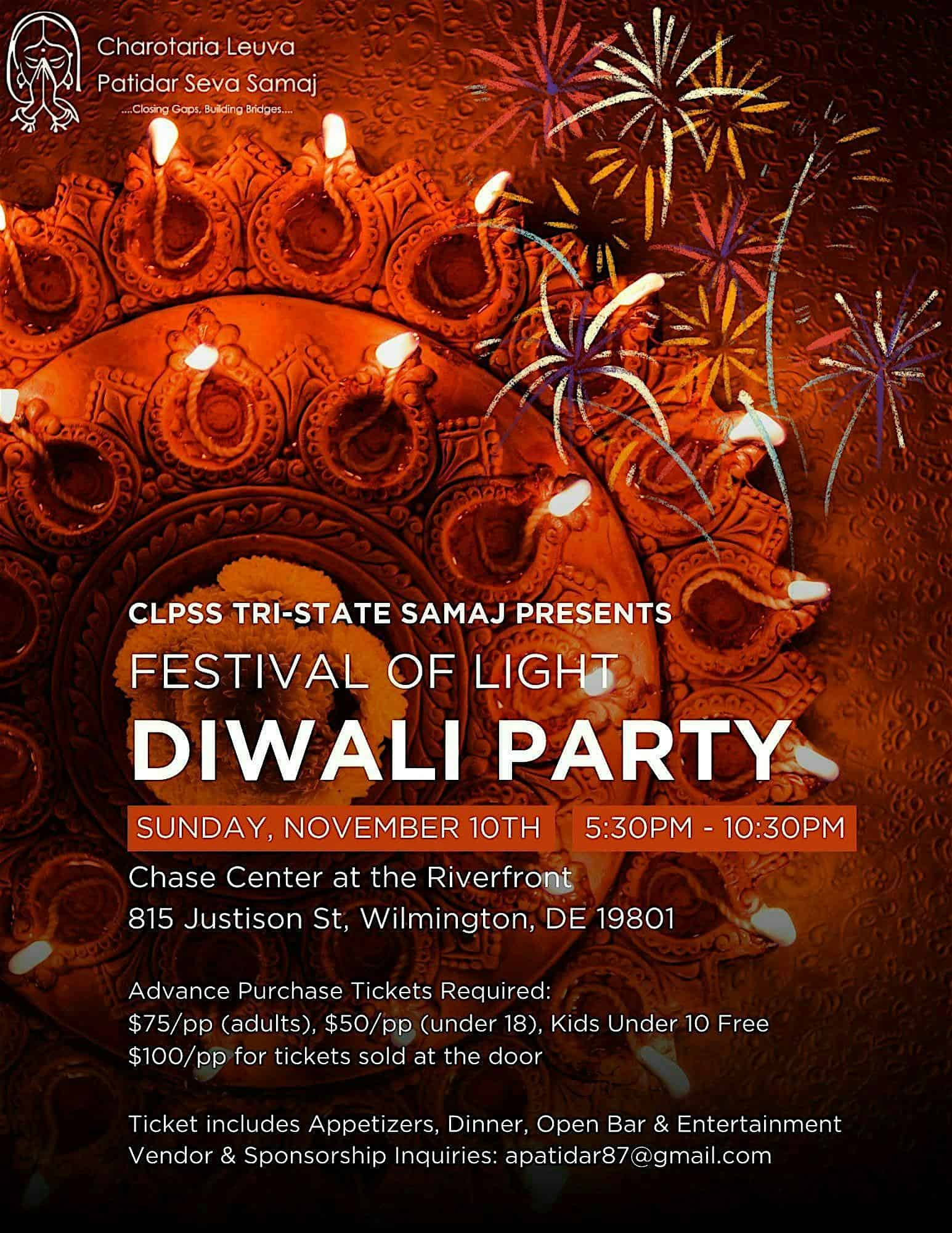 CLPSS Tri-State Samaj Diwali Party 2024 – Wilmington, DE