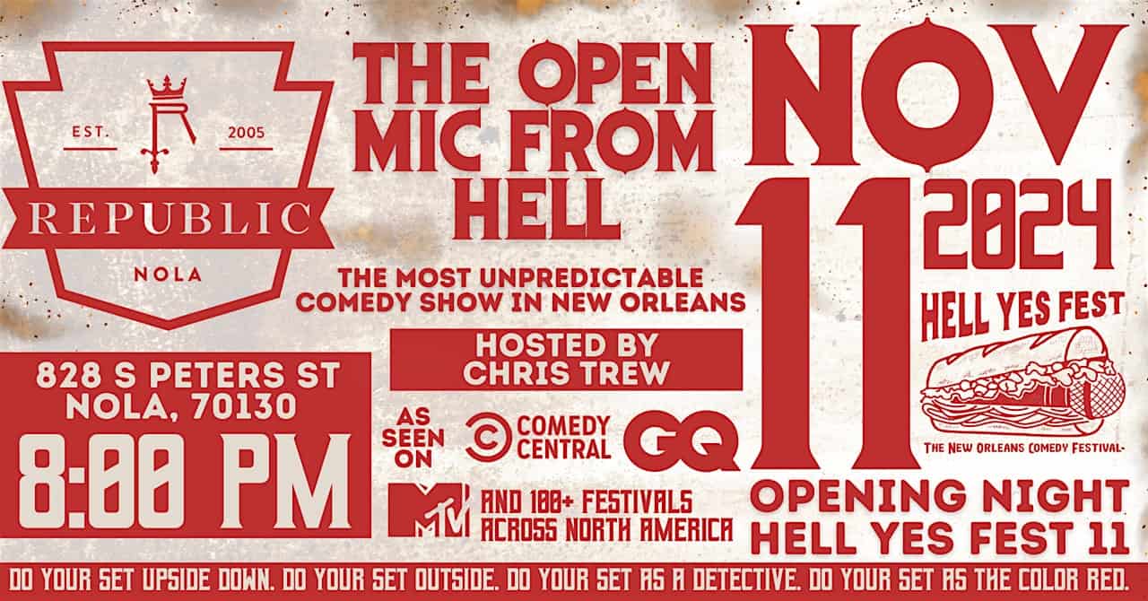 Open Mic From Hell: HELL YES FEST Edition – New Orleans, LA