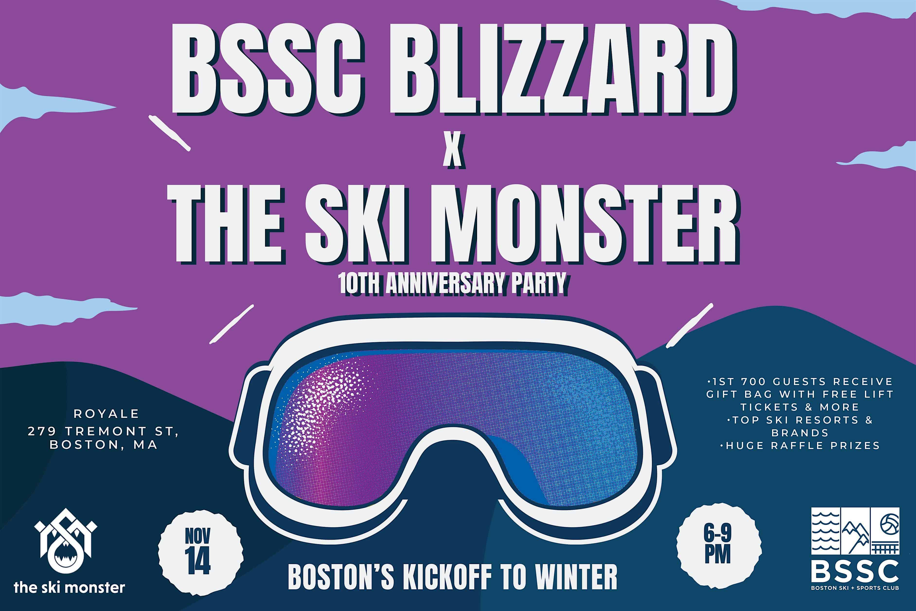 BSSC Blizzard x The Ski Monster 10th Anniversary Party – Boston, MA