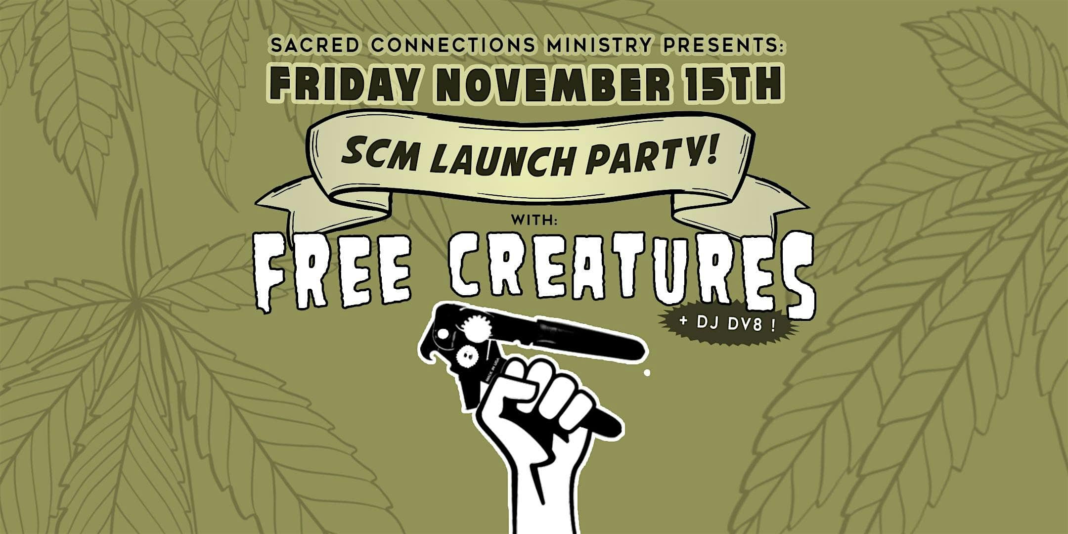 SCM Launch Party with FREE CREATURES + DJ DV8 – Eugene, OR