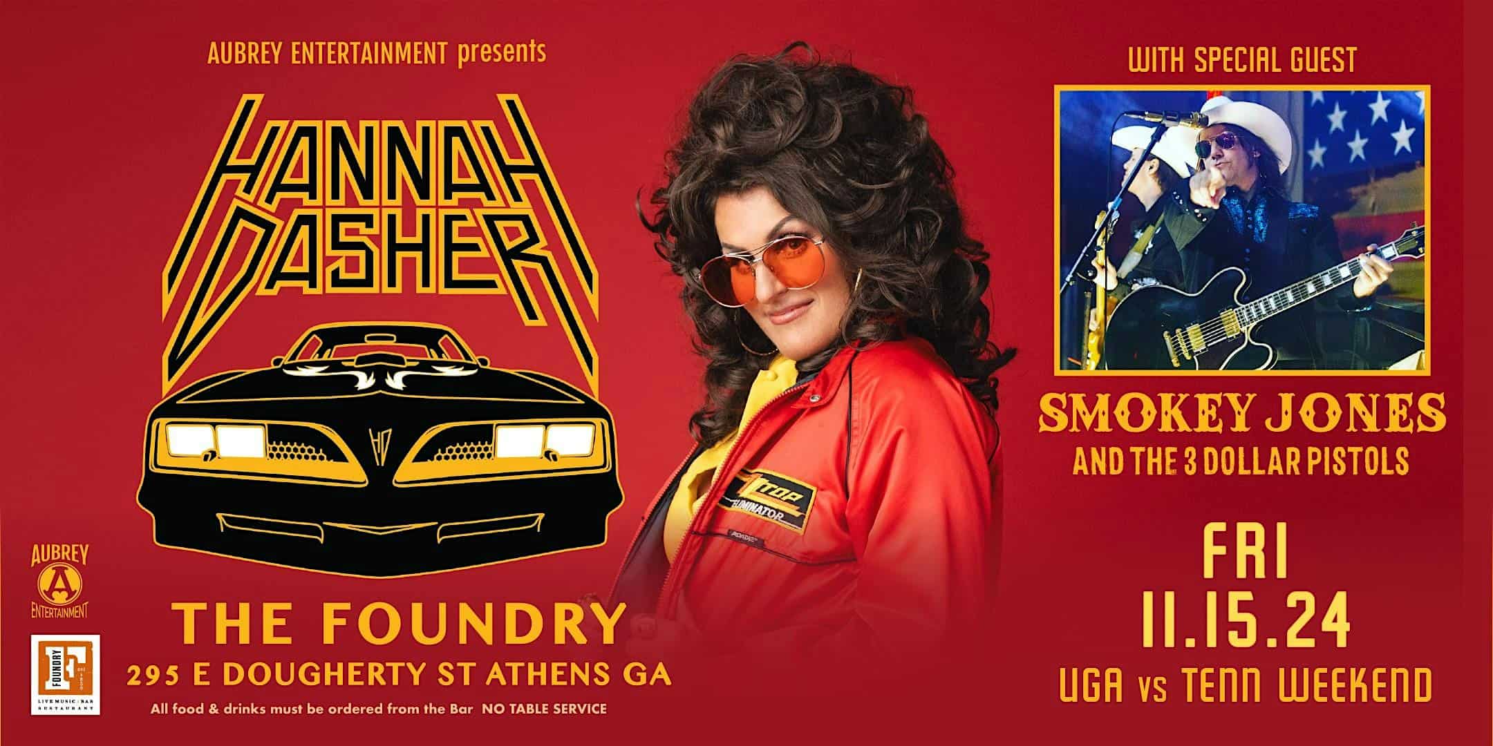 Hannah Dasher w/ Smokey Jones & the $3 Pistols @ The Foundry in Athens, GA! – Athens, GA