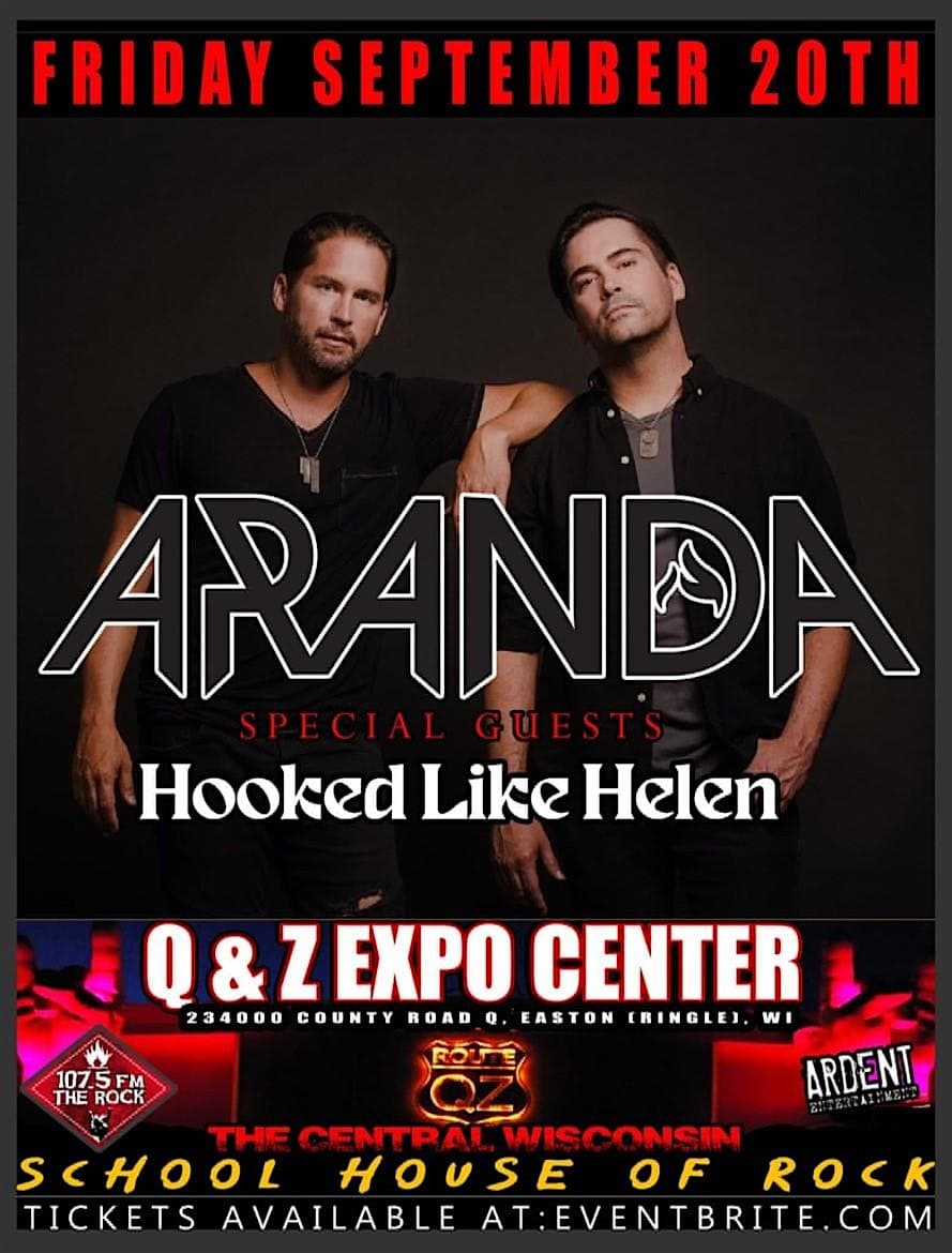 Aranda with special guests Hooked Like Helen and additional bands TBA – Ringle, WI