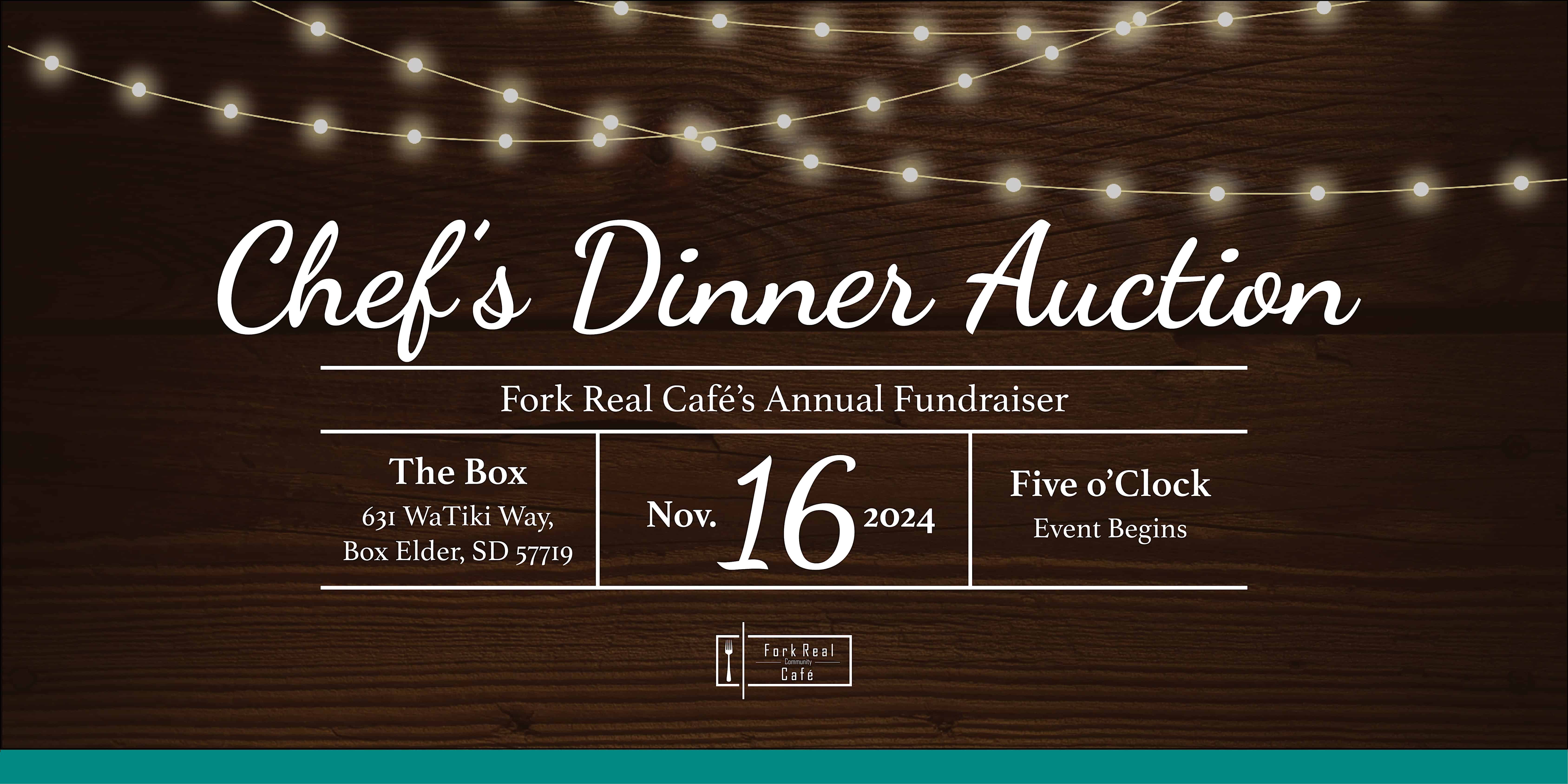 3rd Annual Chef’s Dinner Auction – Box Elder, SD