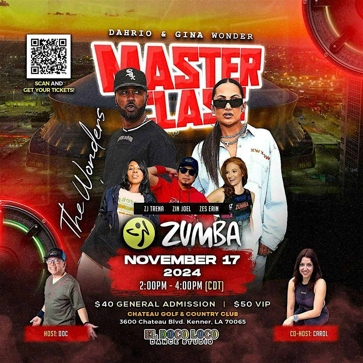 Zumba Masterclass with Dahrio and Gina Wonder – Kenner, LA