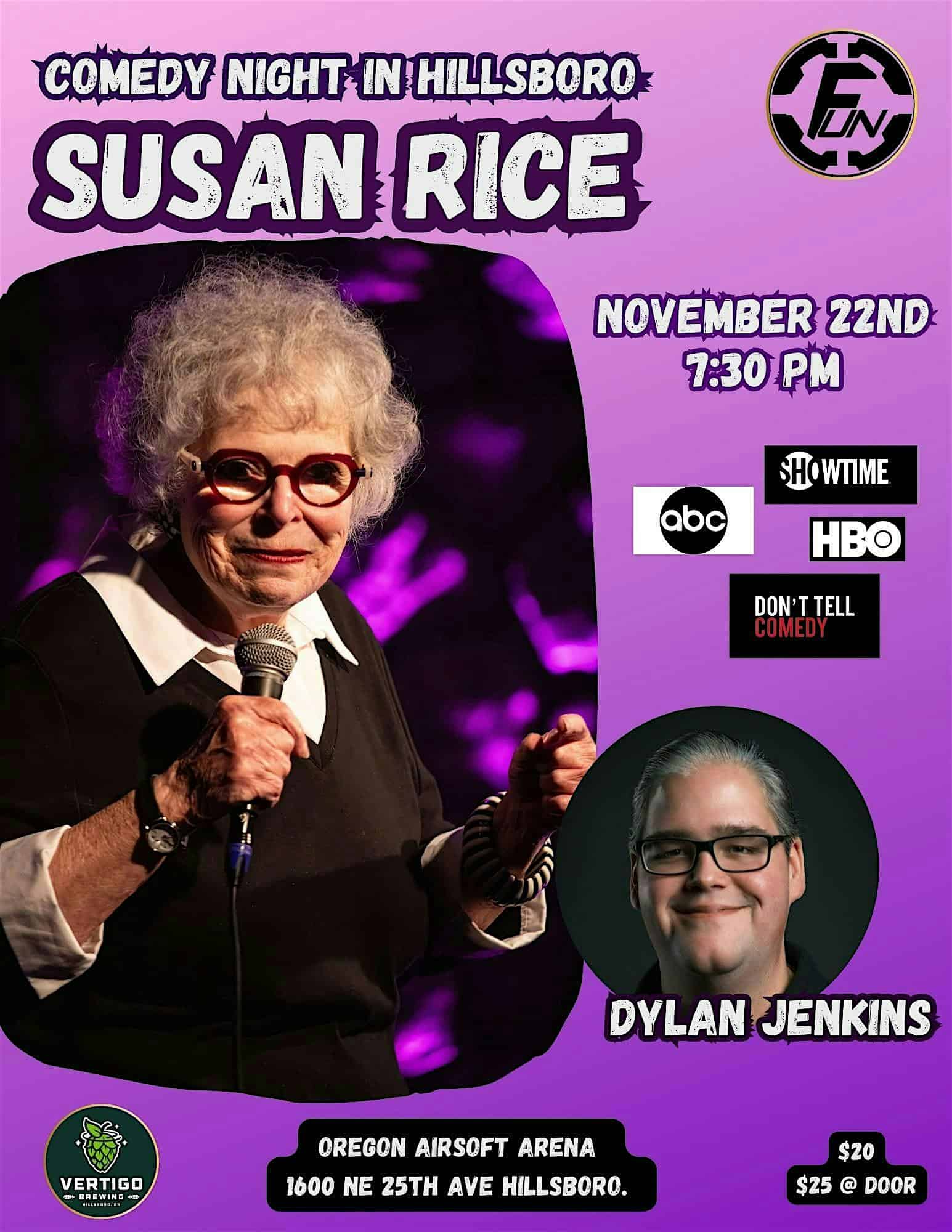 Comedy Night in Hillsboro: Susan Rice – Hillsboro, OR