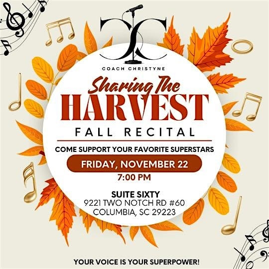 Sharing the Harvest Fall Recital – Columbia, SC