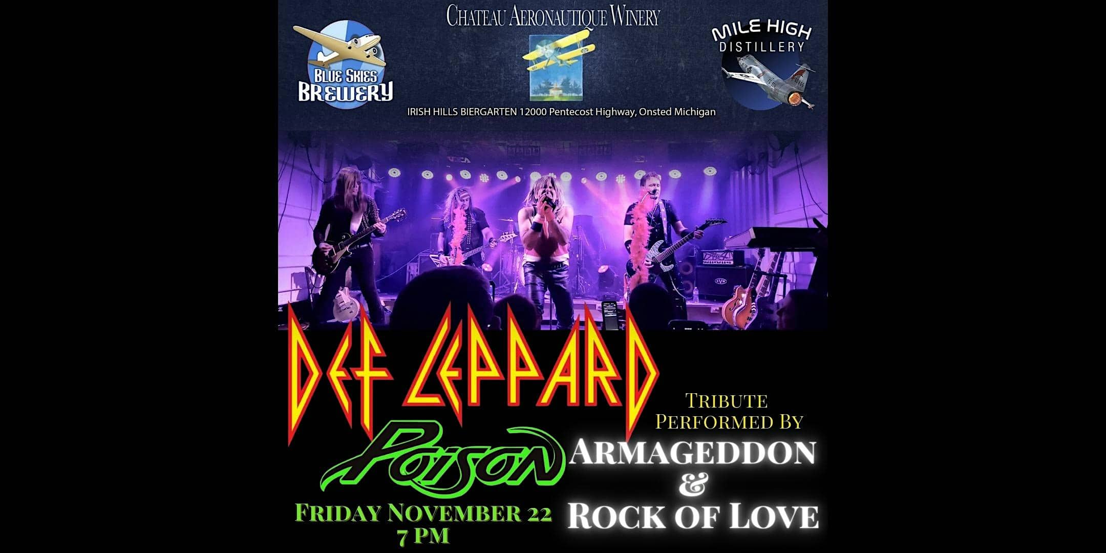 Def Leppard Tribute by Armageddon; Poison Tribute by Rock of Love – Onsted, MI