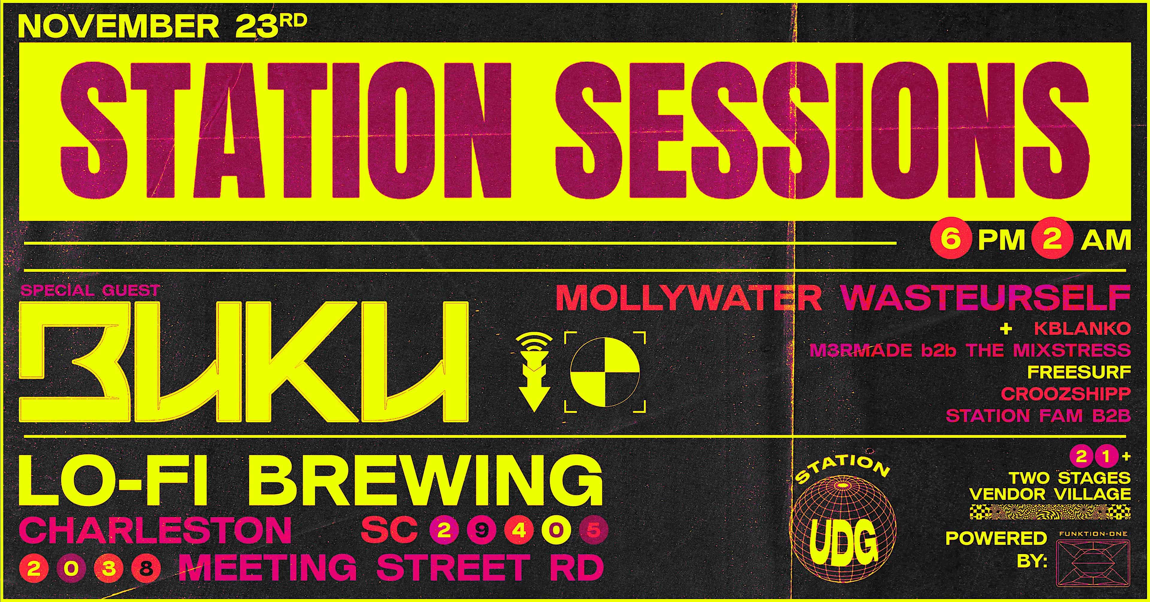 BUKU @ STATION SESSIONS (Wasteurself & Mollywater Release party) – North Charleston, SC