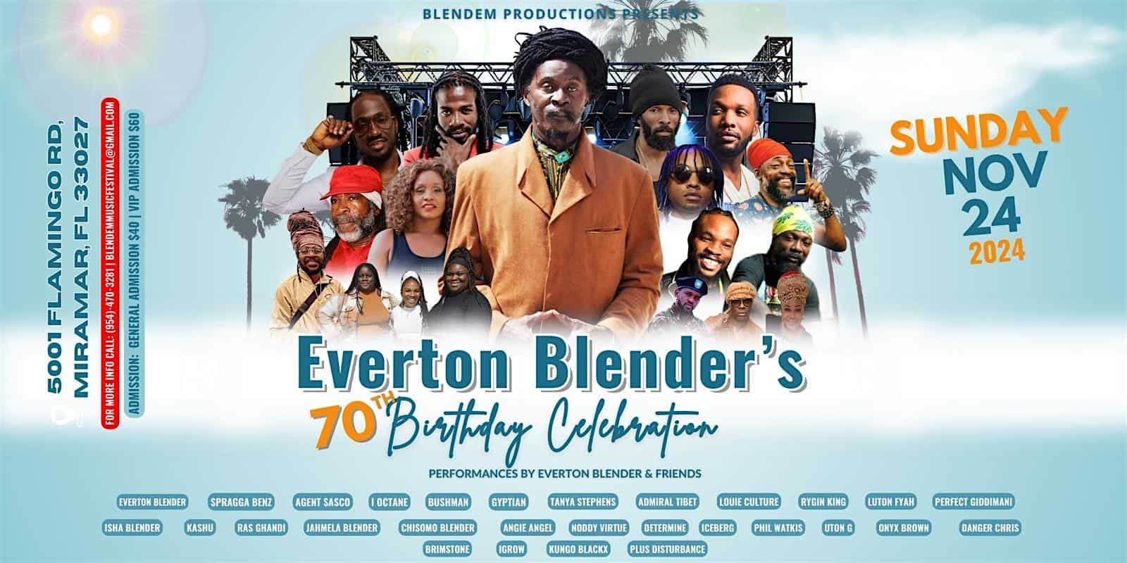 EVERTON BLENDER 70TH BIRTHDAY CELEBRATION – Miramar, FL