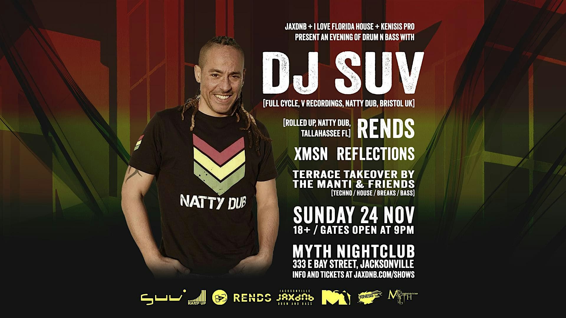 JaxDnB & Friends Presents: DJ SUV at Myth Nightclub | Sunday 11.24.24 – Jacksonville, FL