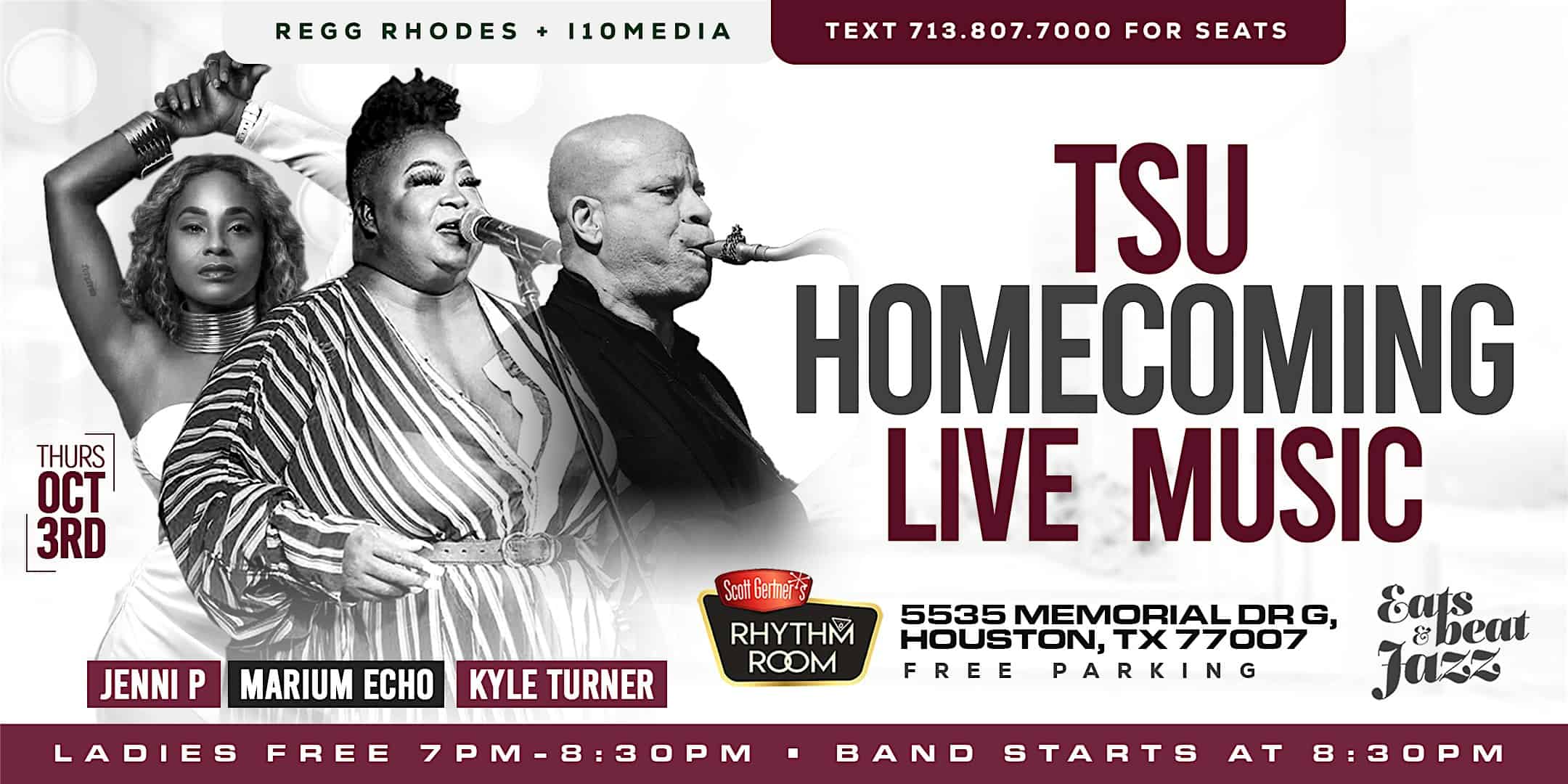 8PM SEATING -LIVE MUSIC LUXURY – R&B vs NEO SOUL- text 7138077000 – Houston, TX