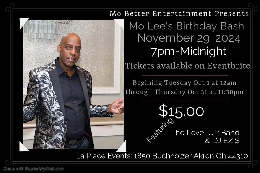 Mo Lee’s Annual Birthday Bash “The Black and Silver Affair” – Akron, OH